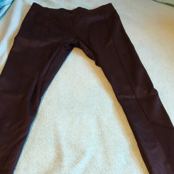 Black yoga pants, sheer netting lower leg - Picture 1 of 5
